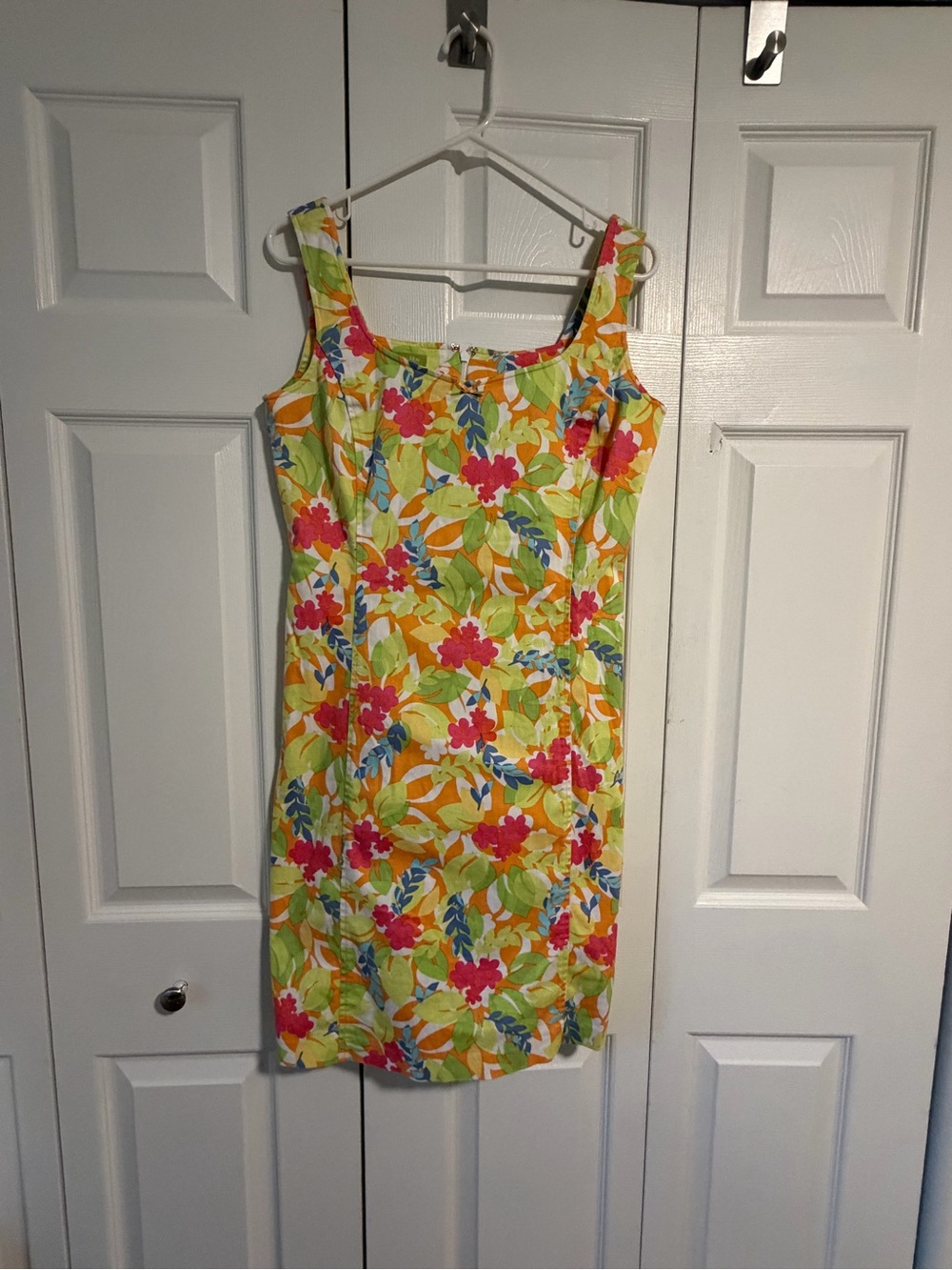 Sigrid Olsen Yellow Floral Mini Dress with Pink and Green Accents